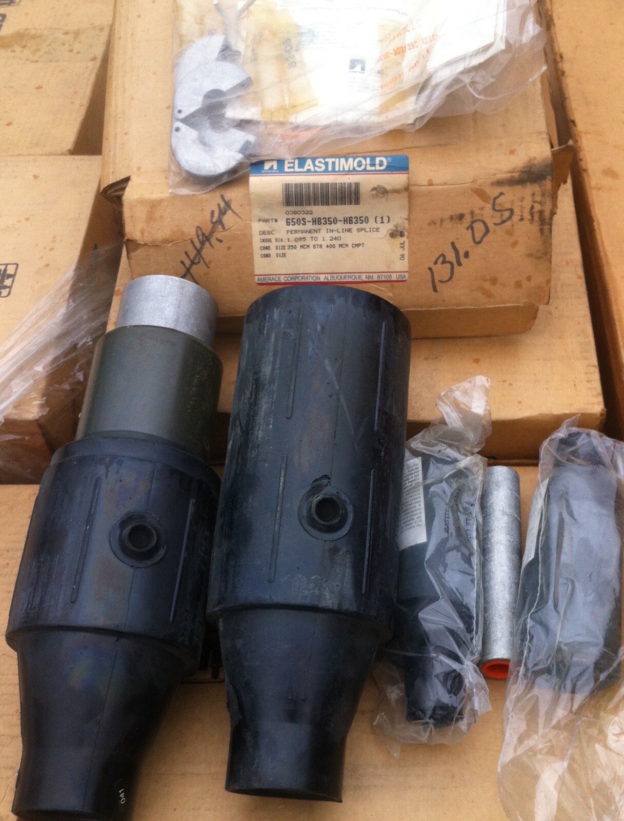 ELASTIMOLD SPLICE, IN-LINE, 15/25KV, 600KCMIL, 0.95-1.24″, K650S-HB350-HB350