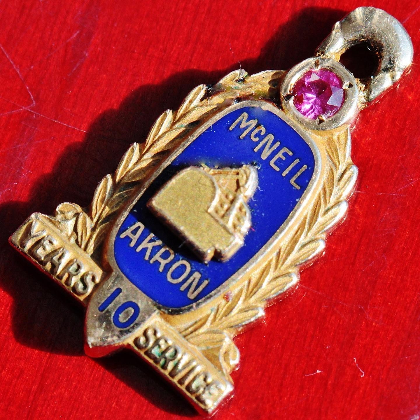 10k yellow gold service pendant McNeil NRM Inc 0.11ct ruby vintage 2.5gr scr2354