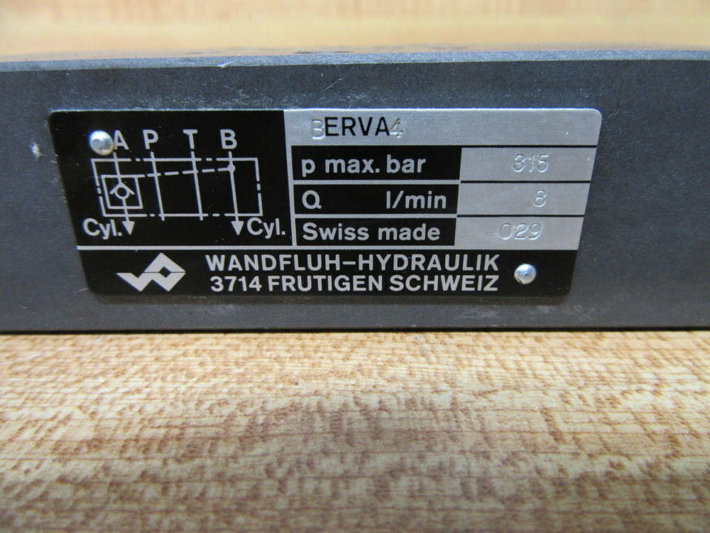 Wandfluh BERVA4 Non Return Valve Pilot
