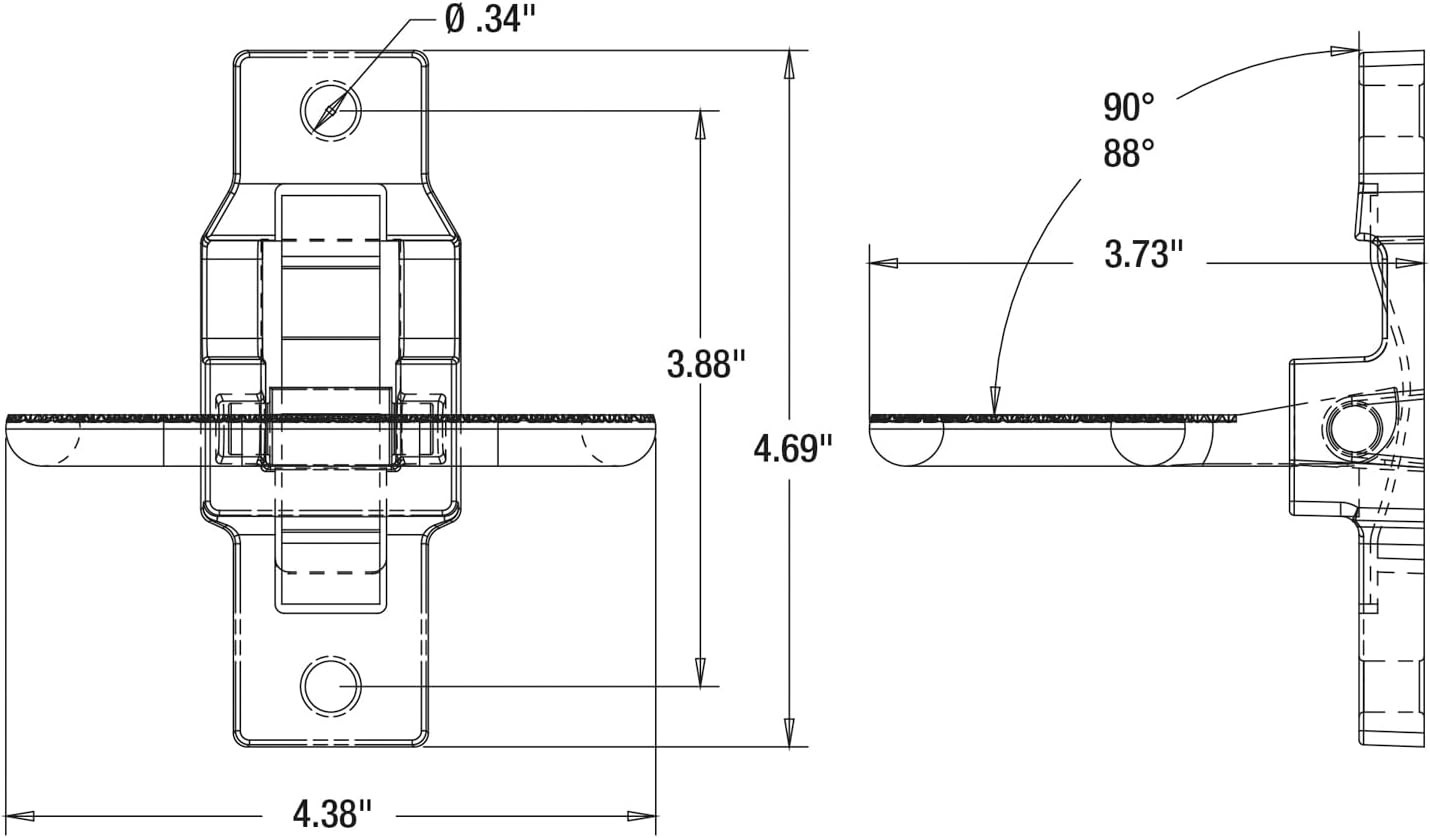 B2797BPC Folding Safety Step And Handle With Safety Storage, Black E-Coat Fin…