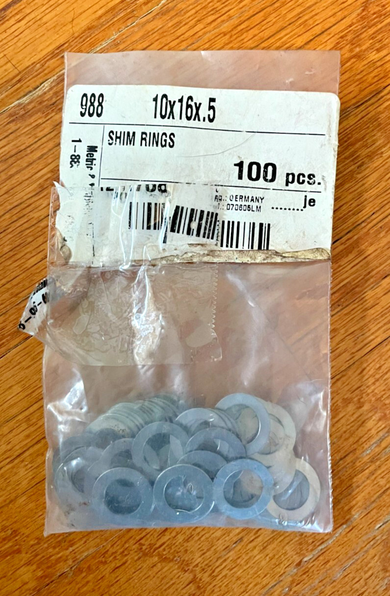 Mix Lot McMaster Carr 988-SPR STL Shim Rings