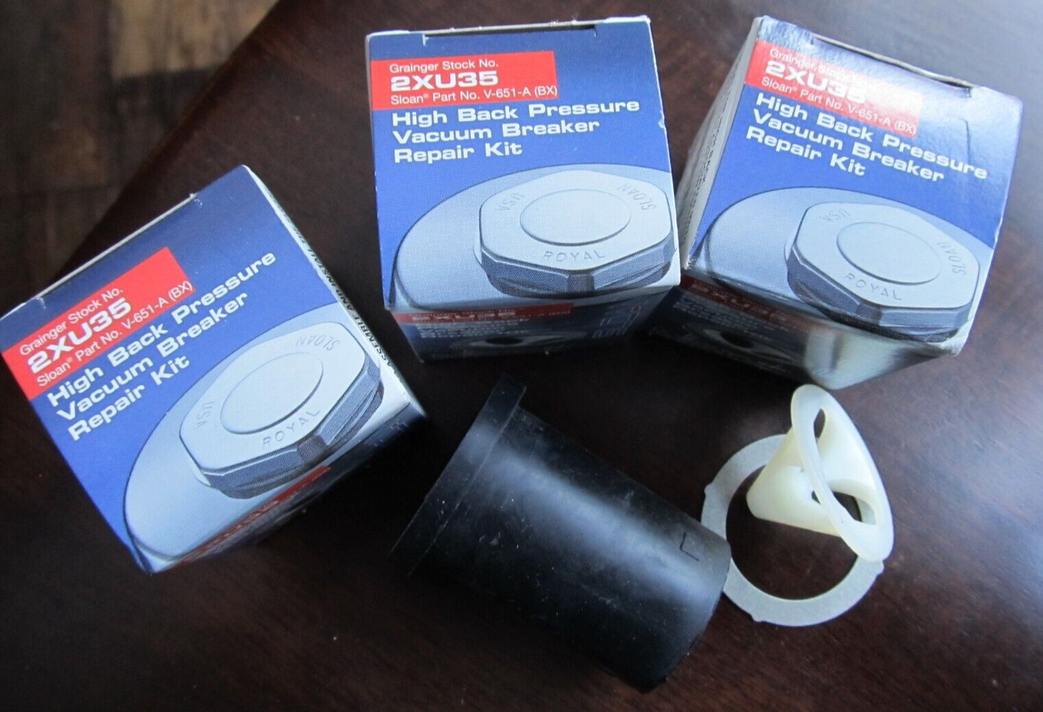 “LOT OF 3” NEW Sloan 2XU35 High Back Pressure Vacuum Breaker Repair Kits