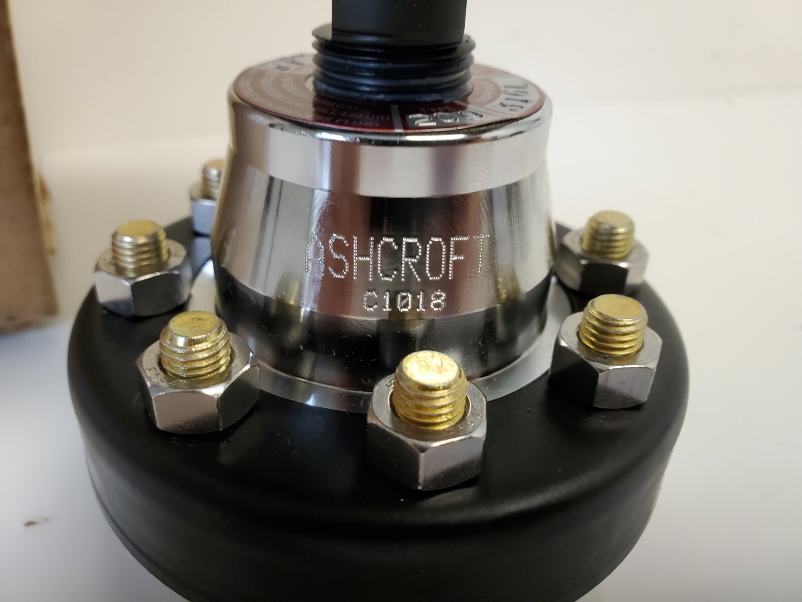 NEW OLD STOCK! ASHCROFT 4-1/2″ PRESSURE GAUGE 45-1279-SS-04L-200# W/ BASE C1018