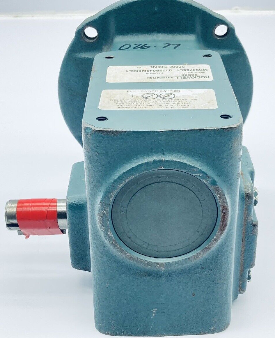 DODGE TIGEAR Q175B040M056L1 SPEED REDUCER GEARBOX .57HP 1750RPM 40:1 TORQUE-527