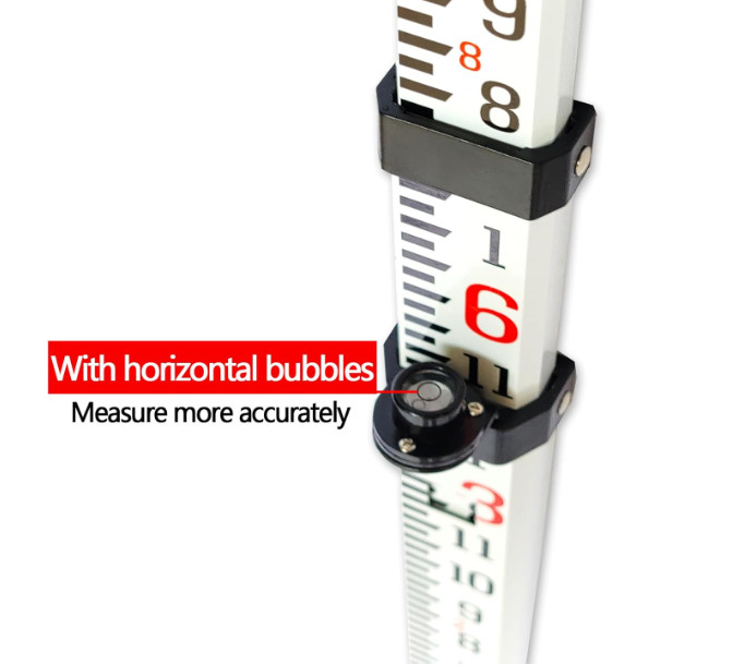 Grade Rod，16-Foot Aluminum Grade Rod – 10ths，Grade Stick for Laser Level，Surv…