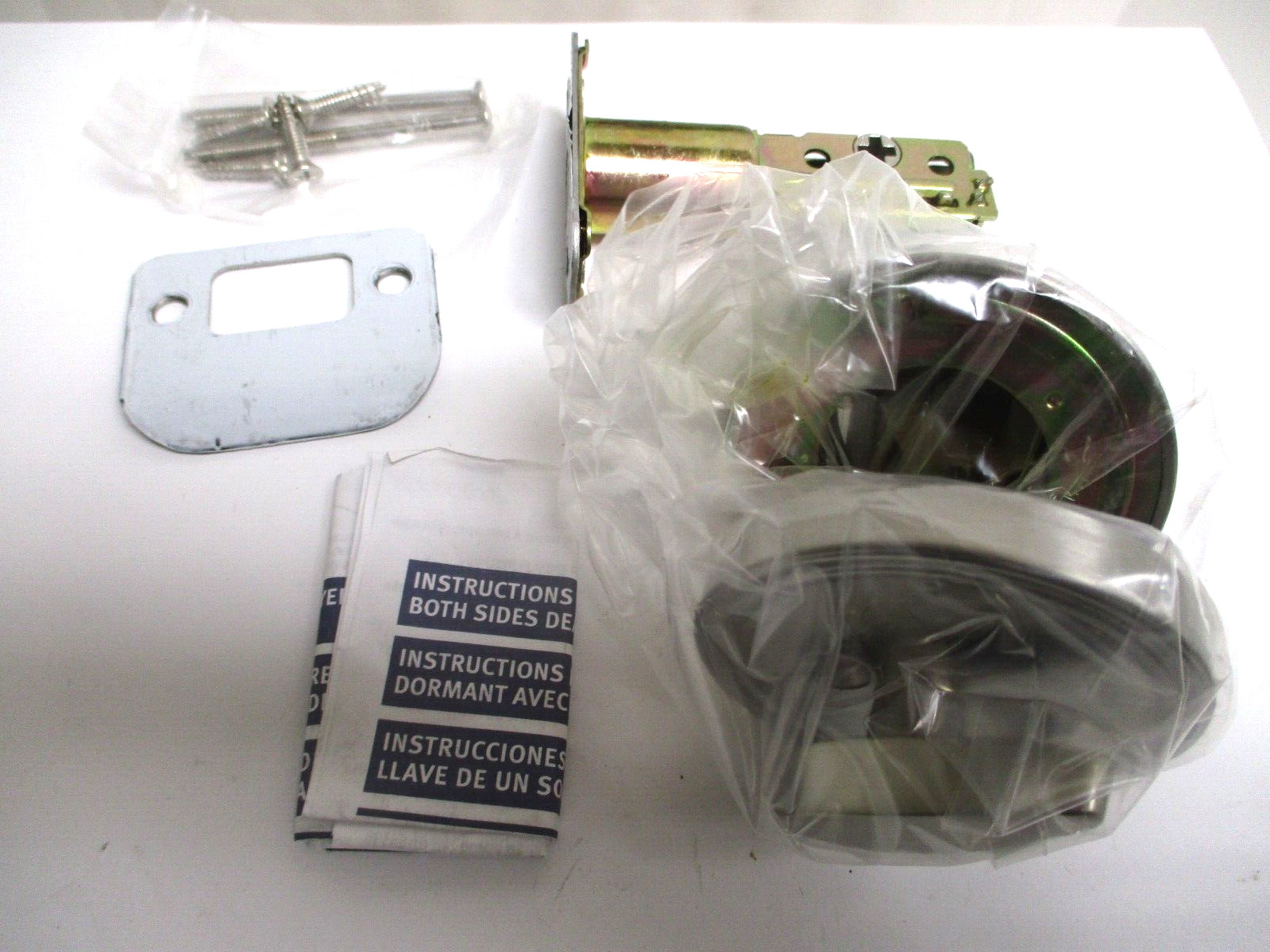 FAULTLESS LOCKSET DEADBOLTS , D-261-DR61-9SP-BP , SATIN SST, LOT OF 24 , SURPLUS