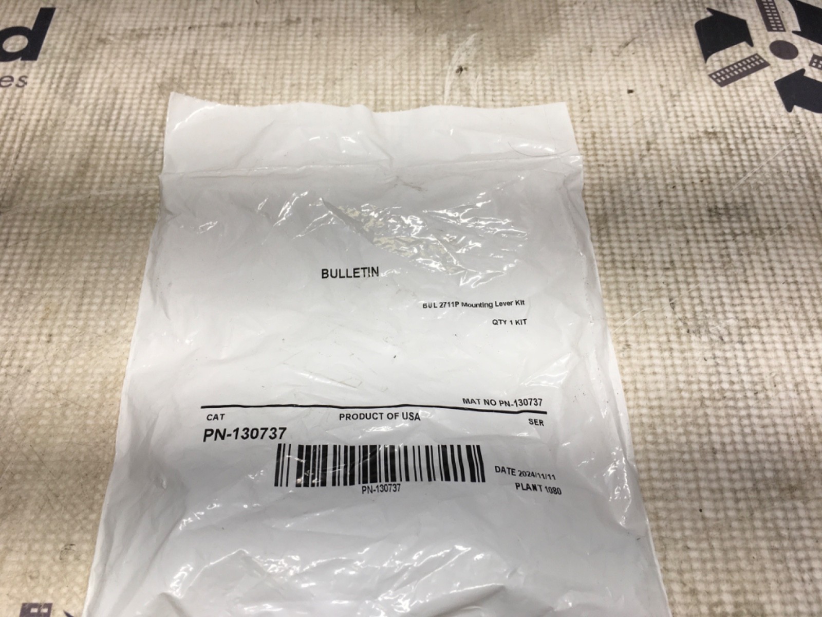 Allen Bradley mounting lever kit, PN-130737, BUL 2711P, NOS, KP-1598