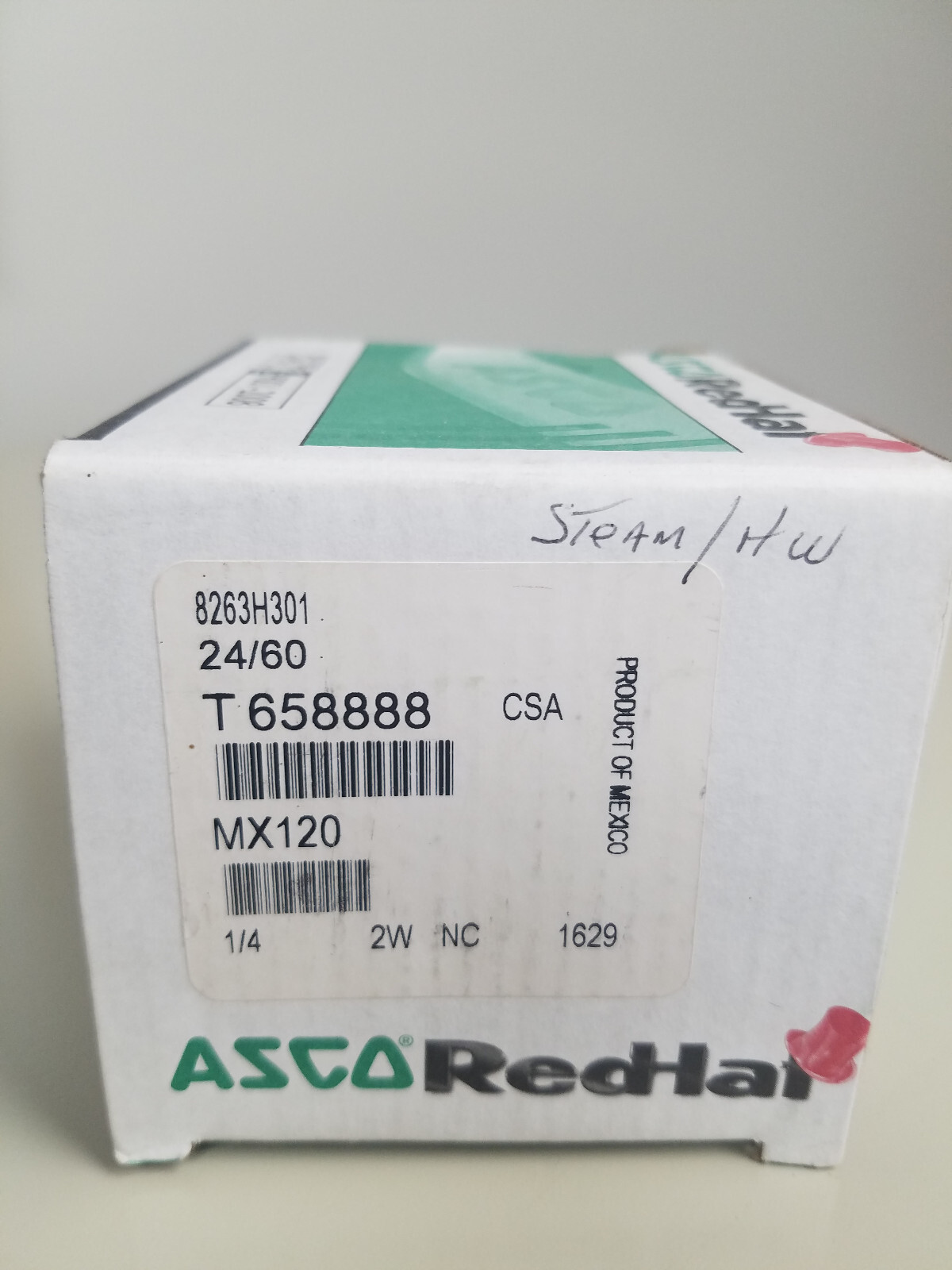 ASCO 8263H301 24/60AC 1/4 X 7/32 2NC BRASS 10.1/H W SOLENOID VALVE