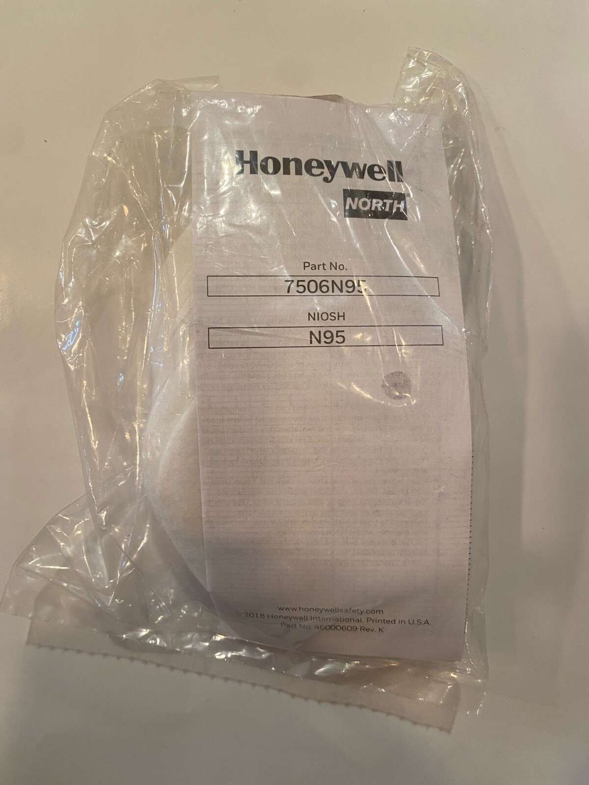HONEYWELL NORTH 7506N95 Filter,White,PK10