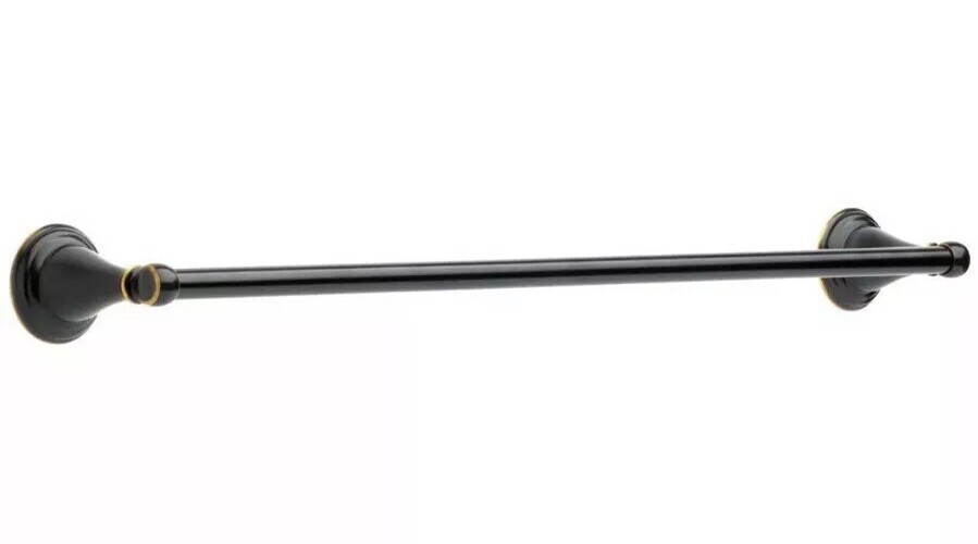 Delta Faucet Windemere II Collection 18″ Towel Bar, Delta Oil Rubbed Bronze