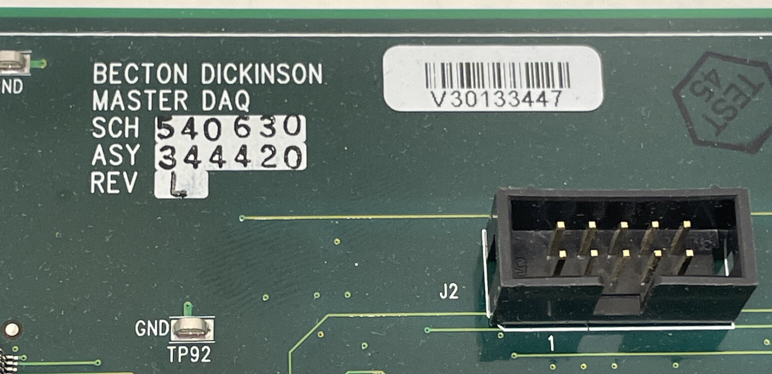 Becton Dickinson BD Master DAQ Interface Board 540630 344420 Rev L