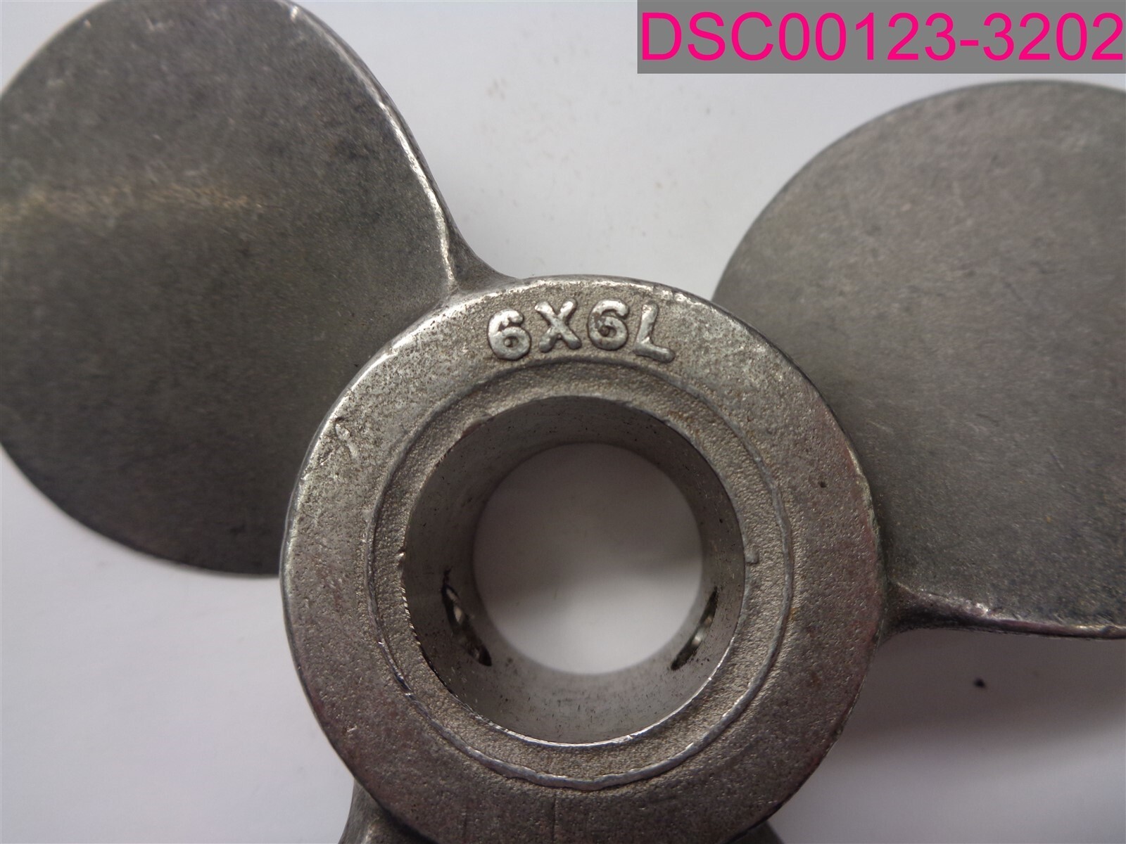 6X6L Metal Fan Blade. 5-1/2″ OD x 1″ ID x 1-1/4″ Width. 3 Blades.