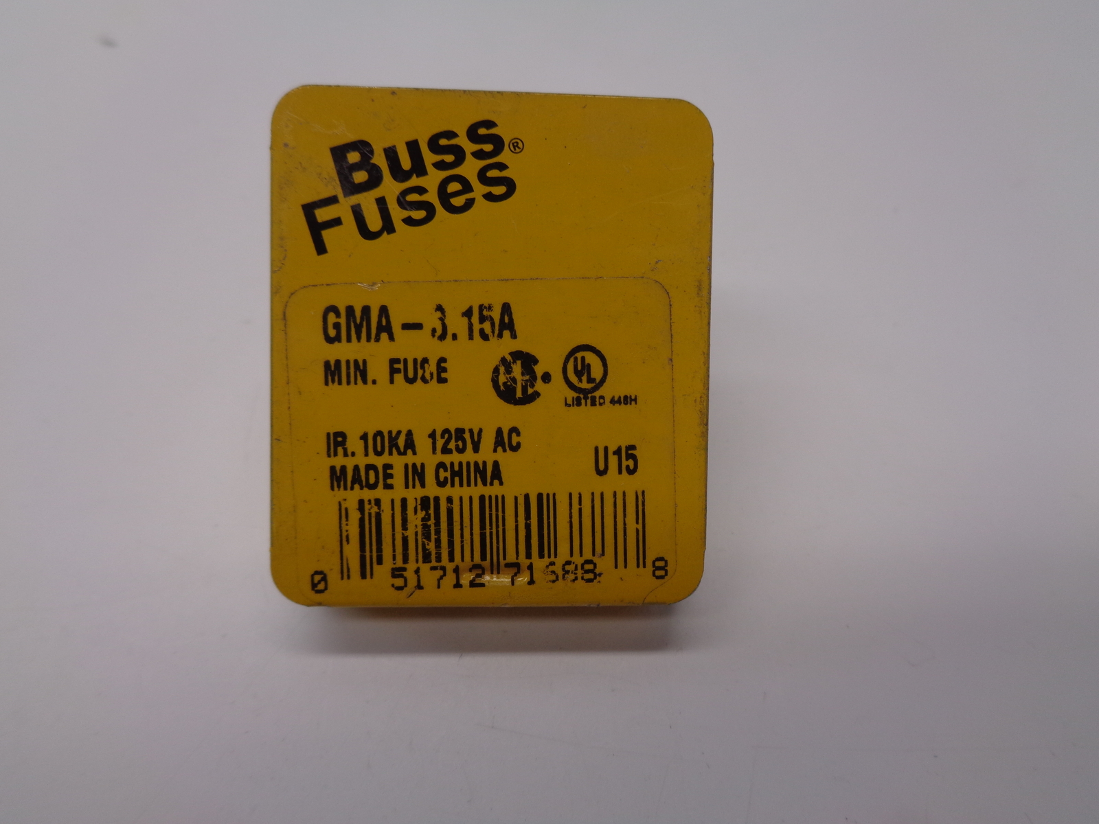 BUSSMANN GMA-3.15A FUSE PKG OF 5 NSMP