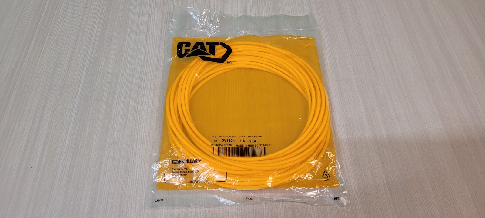 (QTY. 10) OEM CAT Caterpillar 3508 3612 Engine O-Ring Seal 6V-1904 6V1904
