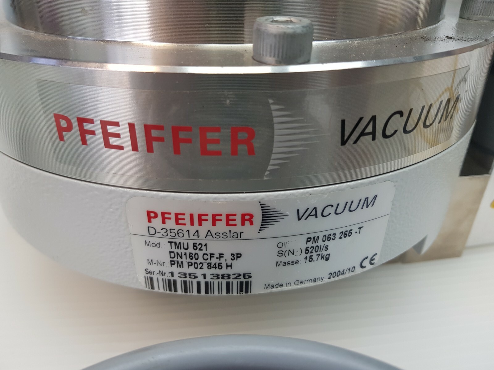 PFEIFFER TURBOMOLECULAR PUMP TMU 521 PM P02 845 H, TC 600 PM C01 720, TPS301
