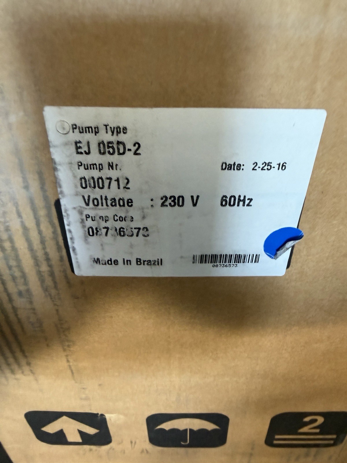 SULZER SUBMERSIBLE PUMP EJ 05D-2