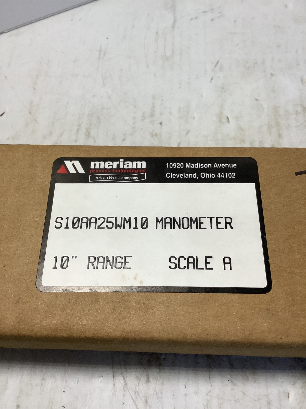 Meriam Manometer S10AA25WM10 10” Range Scale A