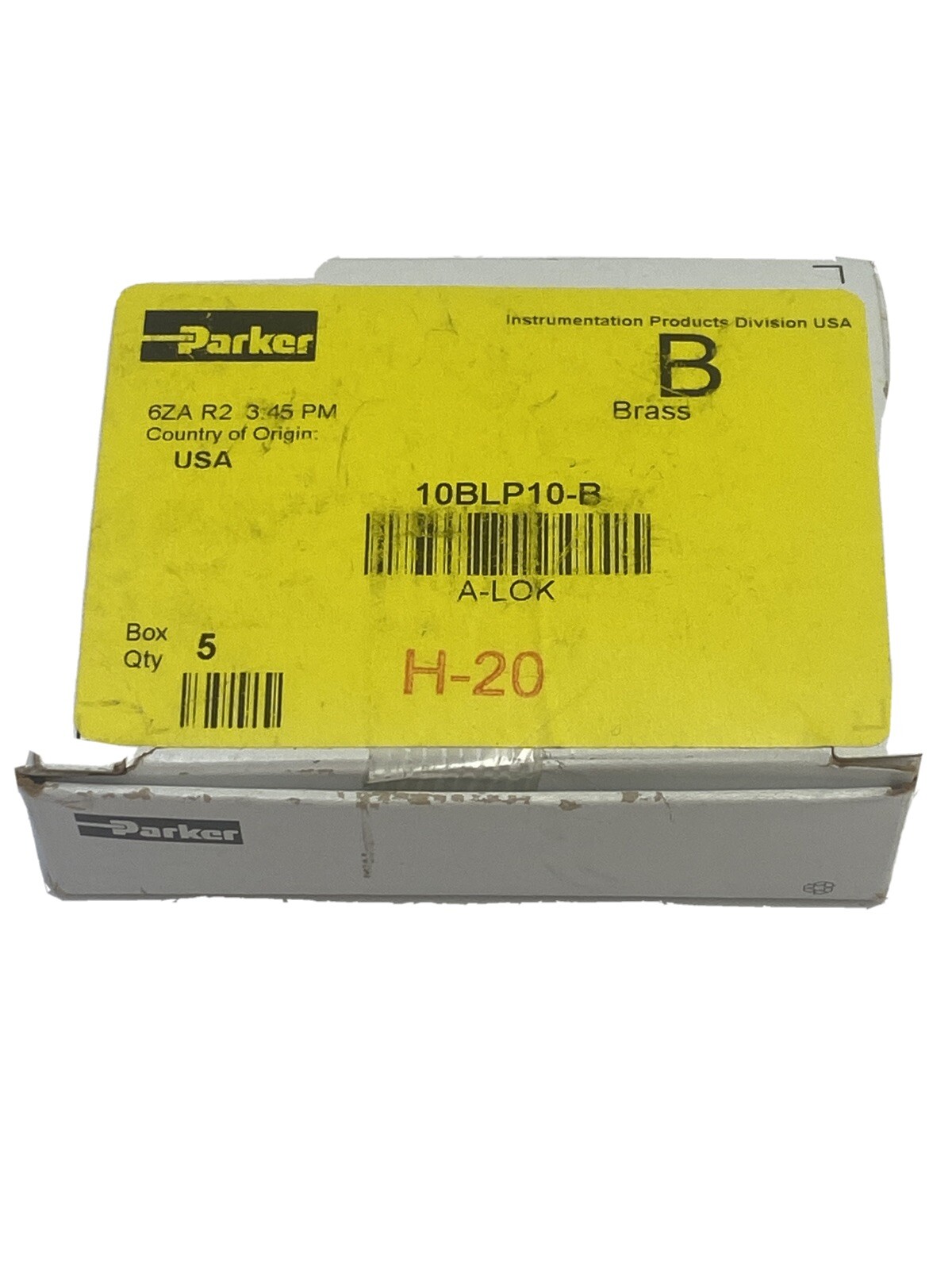 BOX OF 5 NEW PARKER 5/8″ TUBE BRASS PLUGS 10BLP10-B