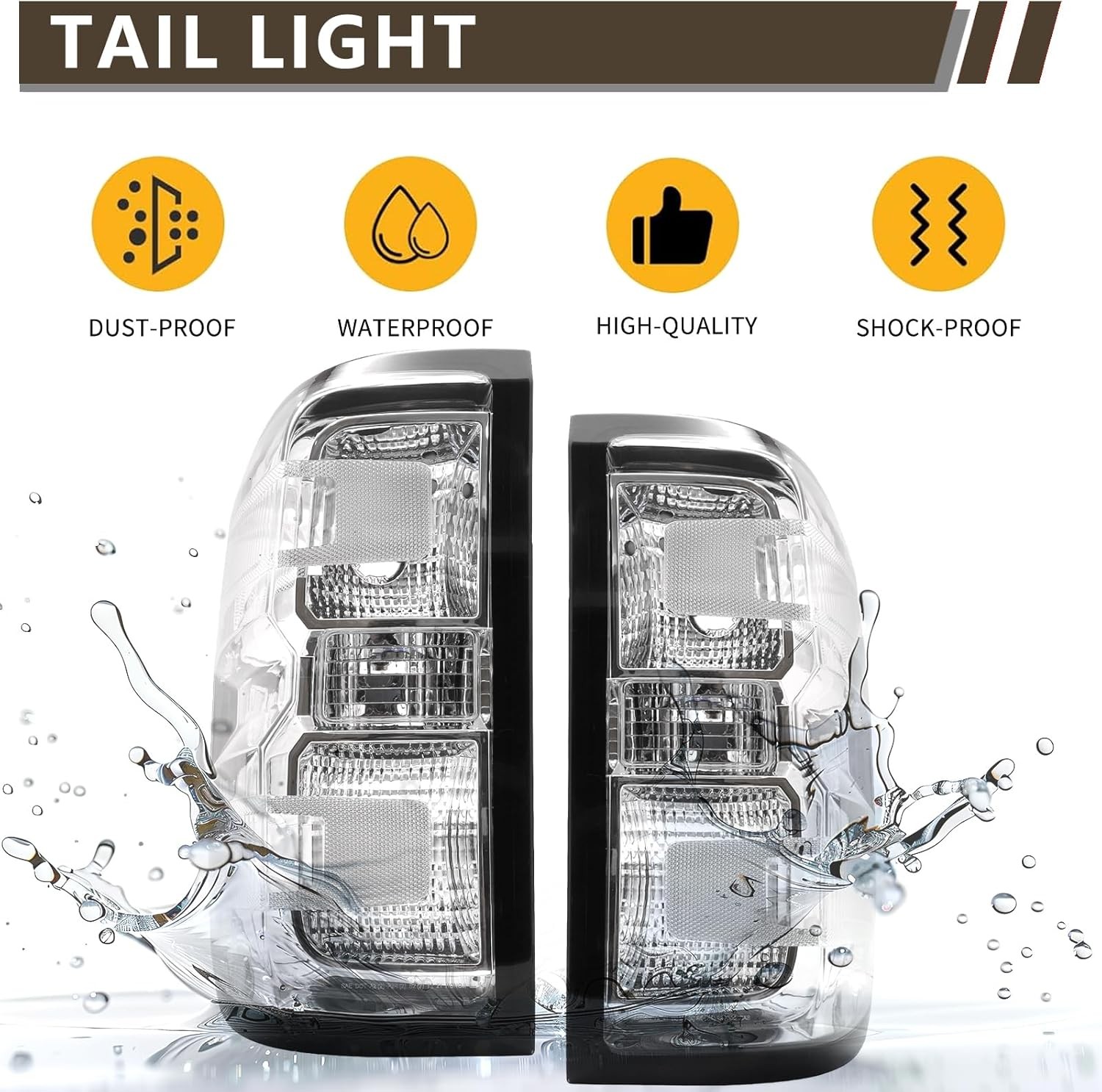 Tail Light Assembly Compatible with 2014-2018 Chevy Silverado 1500/2019 Silverad