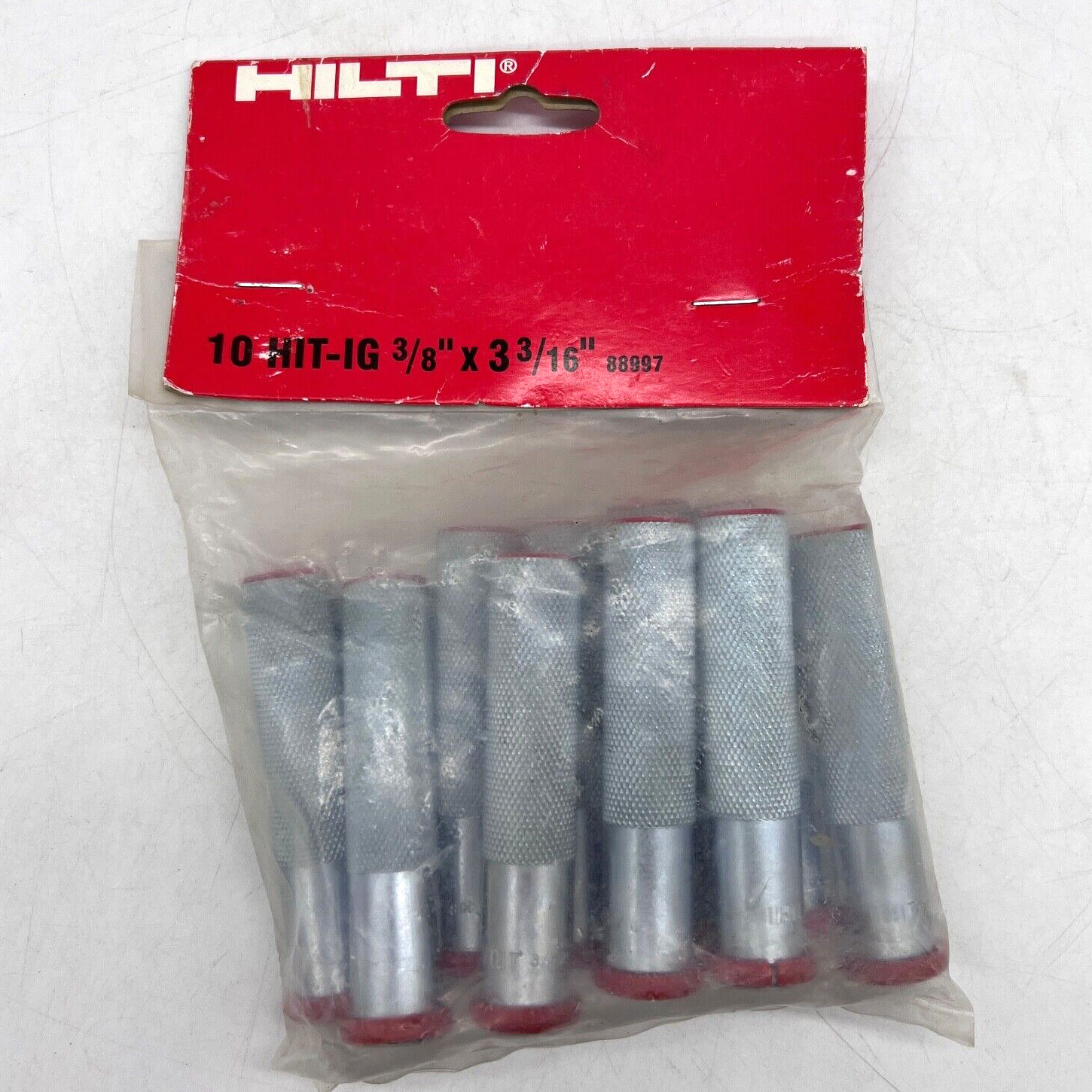 [QTY: 10] Hilti HIT-IG 3/8″ x 3 3/16″ Concrete Drop-In Anchor Insert Lot #88997