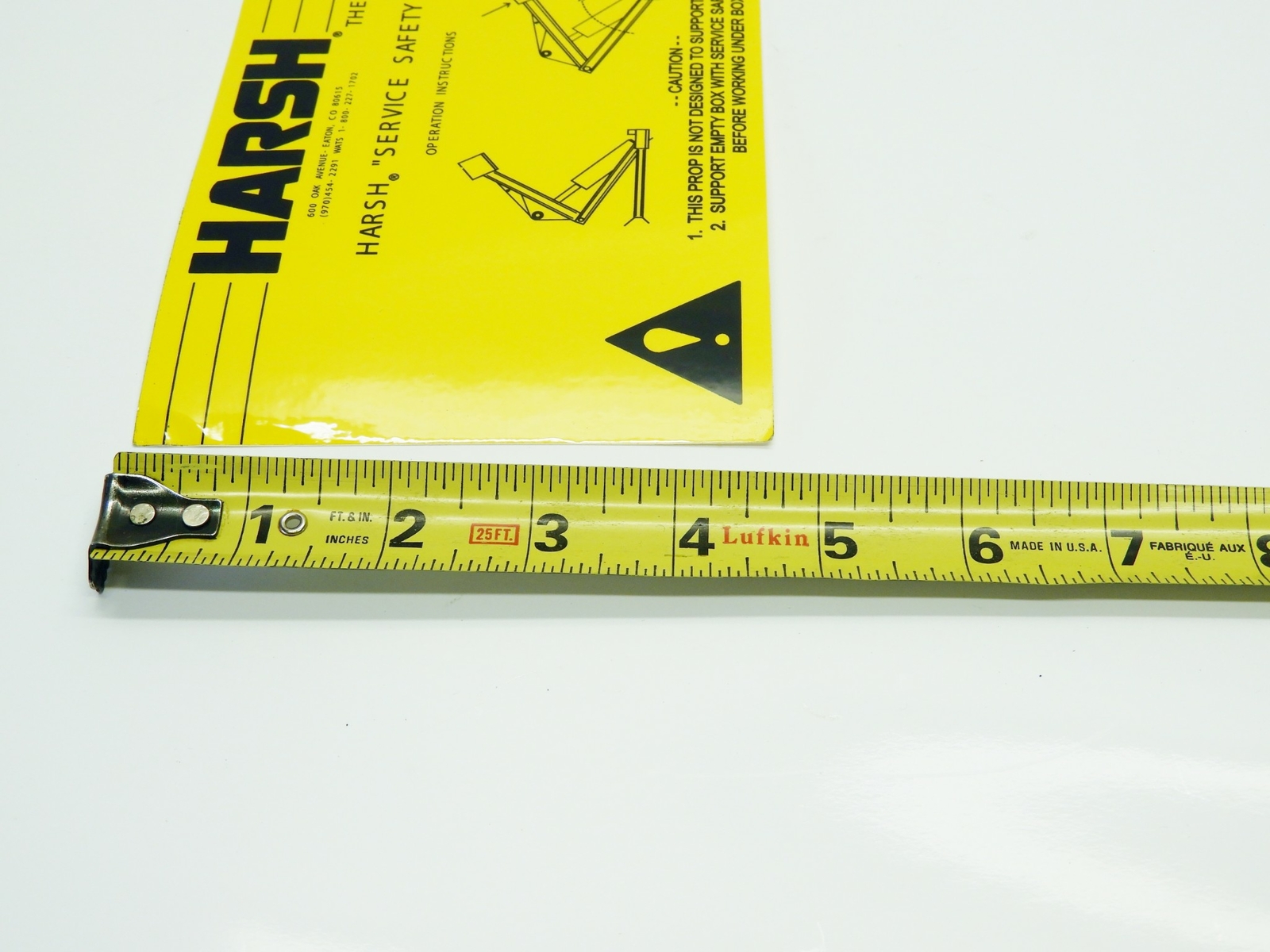 2pcs Harsh Service Safety Prop Operations Instructions/Caution Decal 104593