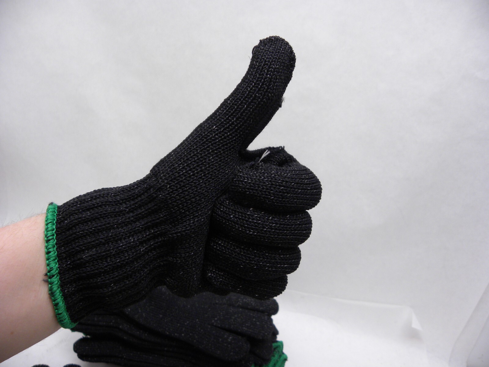 12 PAIRS – Tilsatec RHINO Size: Medium Black Cut Resistant Knit Gloves with Cuff