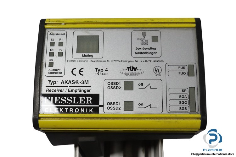 FIESSLER AKAS III 150 E/HS PRESS BRAKE SAFETY SYSTEM_IP40_solid objects
