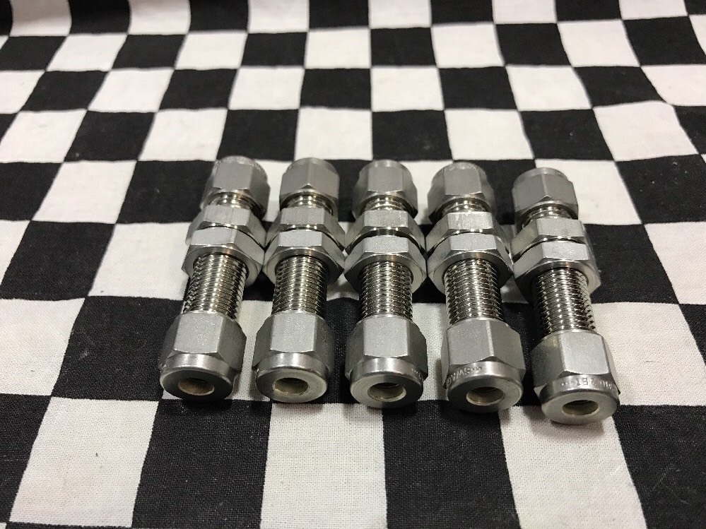 Lot Of 5, Swagelok Bulkhead Union 6mm, SS-6M0-61, SS-6MO-61, Shipsameday#1370G
