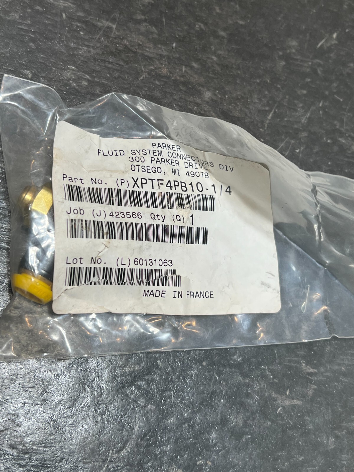 parker xptf4pb10-1/4 nos poor packaging