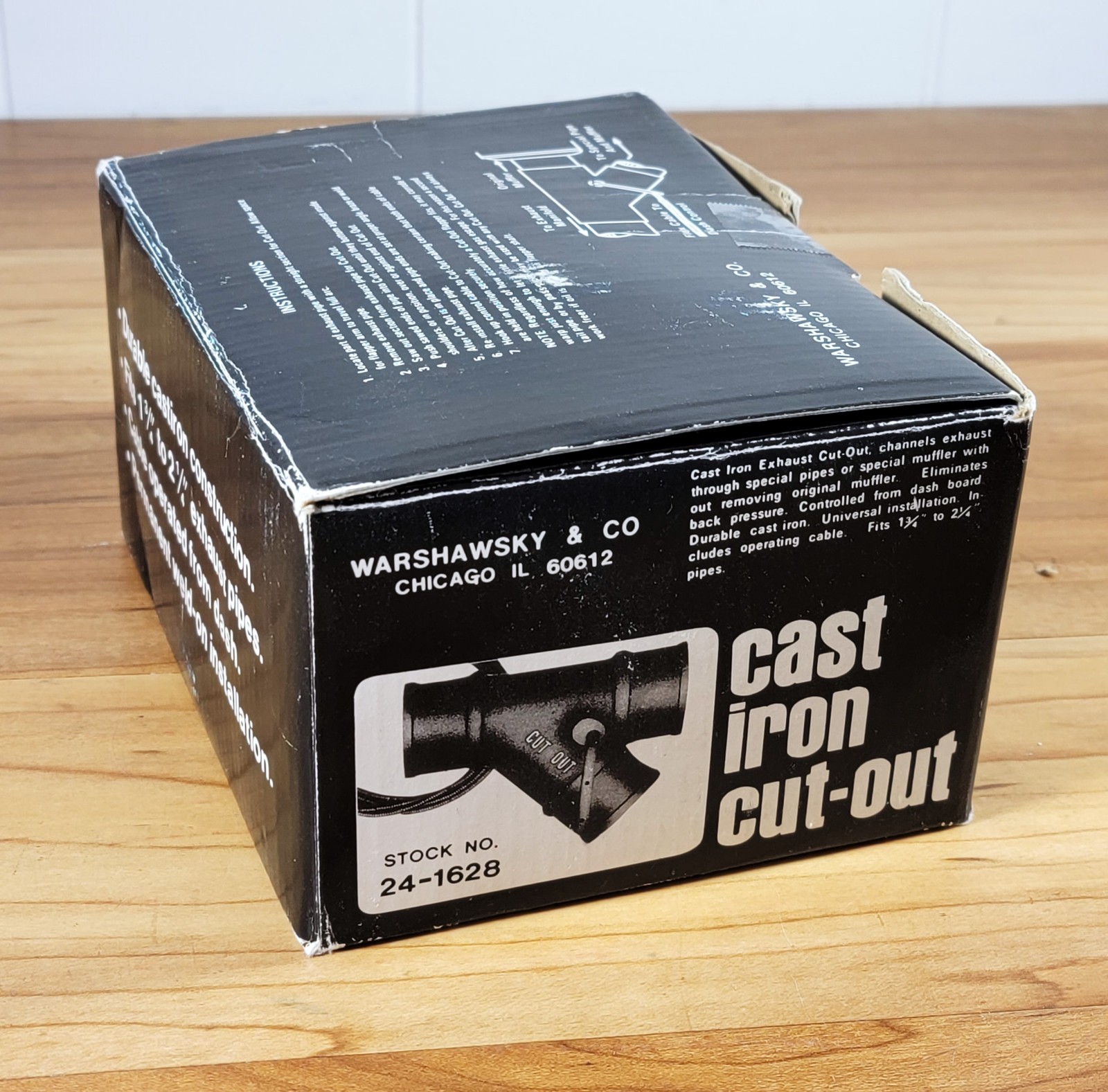 WARSHAWSKY & CO Cast Iron Cut Out- Model 24-1628 New in Box Complete 1 3/4-2 1/4
