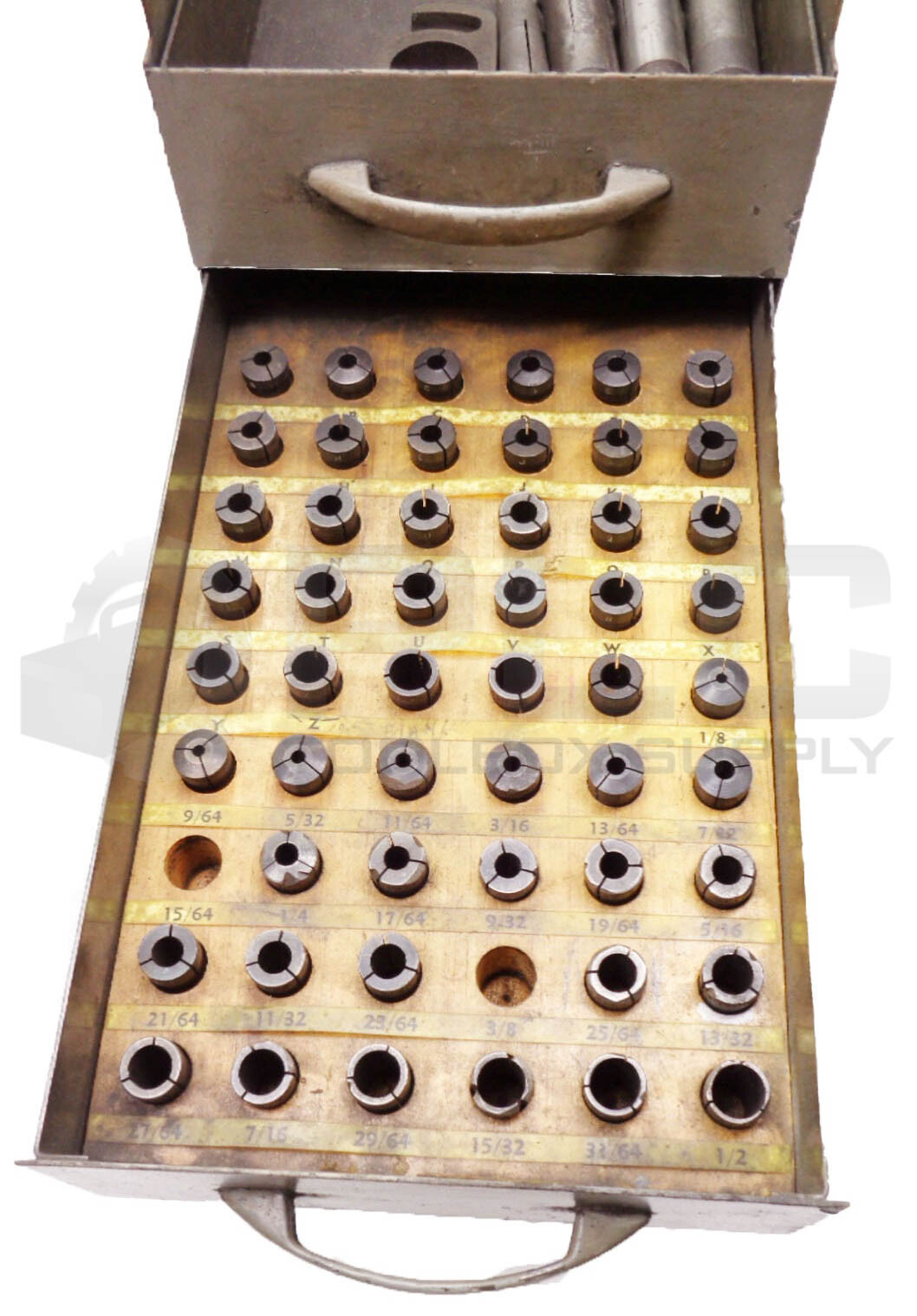 109 PIECE COLLET SET W/ HANDLE TOOL & HANG MOUNT CABINET 13″X8-1/2″X13″ *READ*