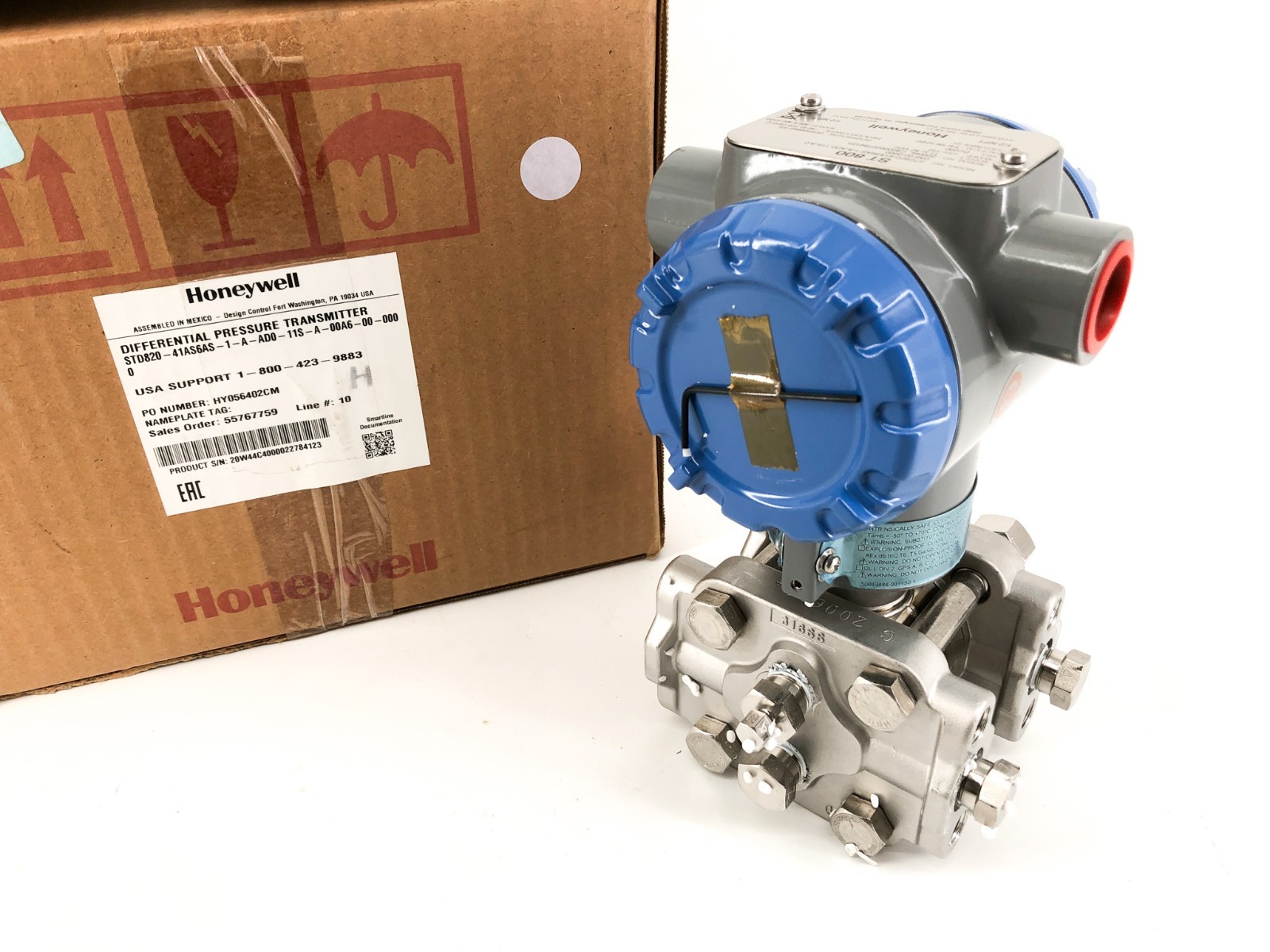 New Honeywell STD820-41AS6AS-1-A-AD0-11S-A-00A6-00-0000 Pressure Transmitter
