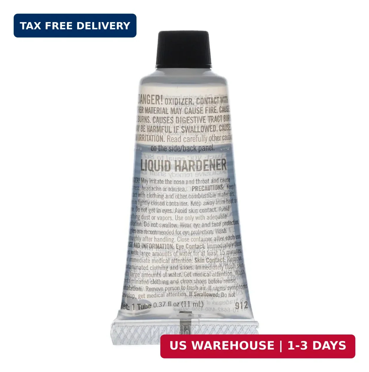 3M Bondo Liquid Hardener 1 Tube 0.37 fl oz., Use with Fiberglass Resin for Auto
