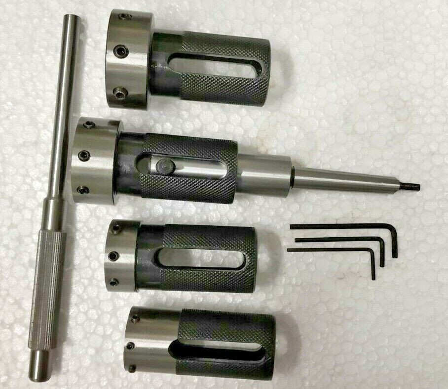 Lathe Tailstock Die Holder Set Of 4 Floating Type MT1 SHANK Holds Imperial Die