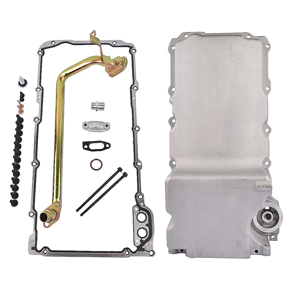 Conversion Swap Oil Pan Low Profile Retrofit Kit Satin Fits for LS1 LS2 LS3 LS6