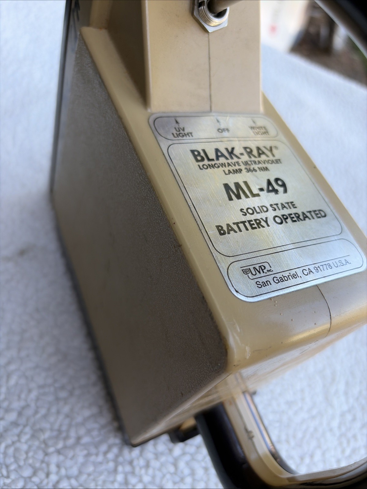 Blak-Ray ML-49 Longwave Ultraviolet Lamp UV Light Handheld Vintage Untested