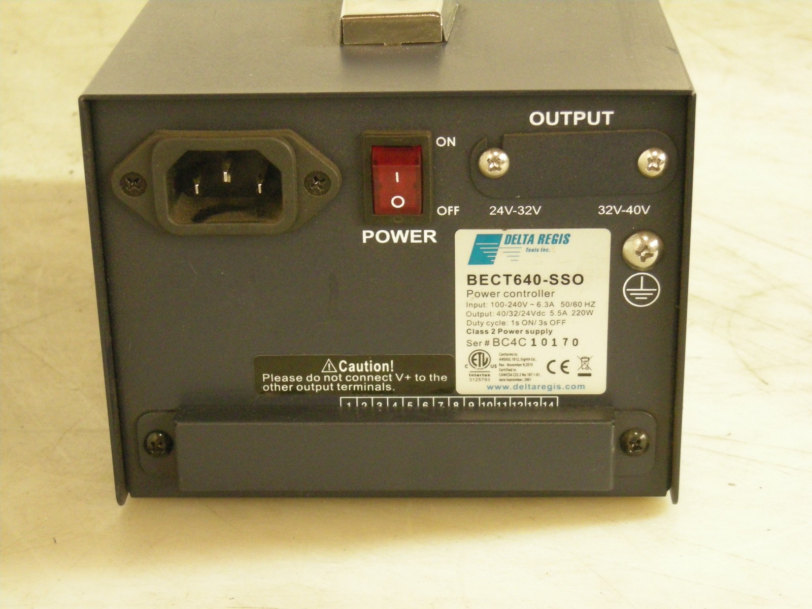 Delta Regis BECT640N-SSO Screwdriver Power Controller for use (EXCLUSIVELY) wi