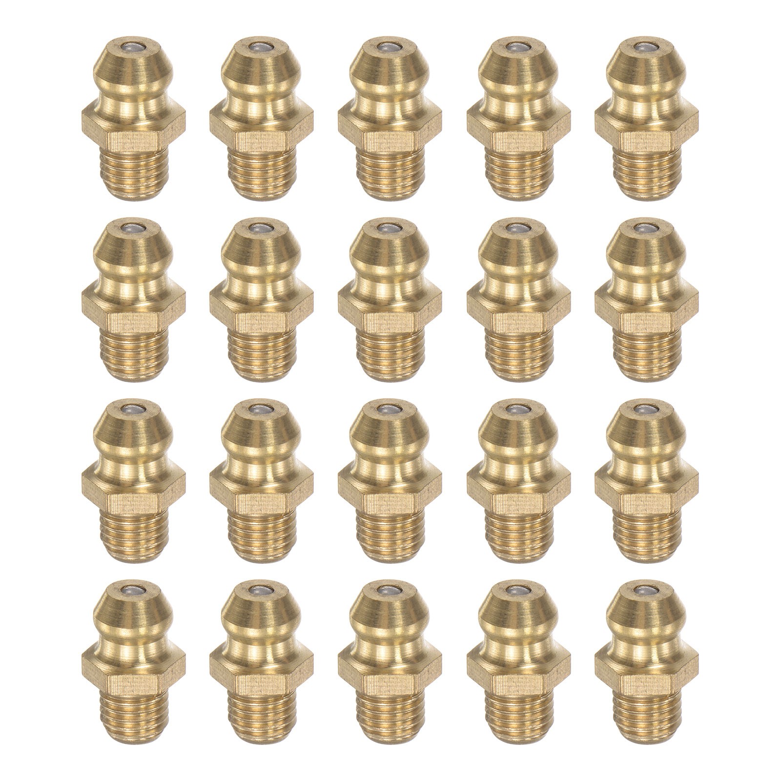 Brass Straight Hydraulic Grease Fitting Accessories M6 x 0.75mm Thread 20Pcs