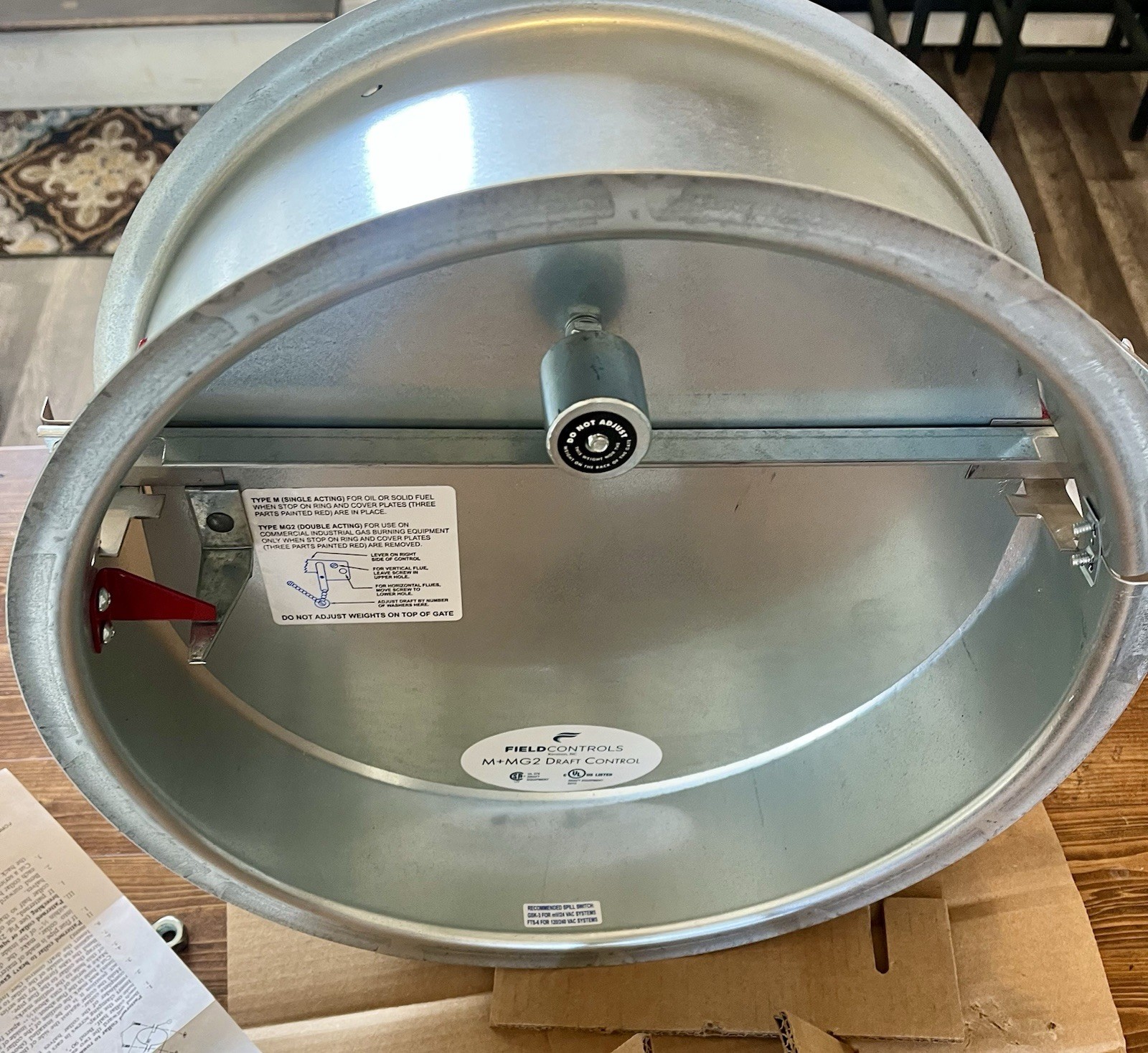 Field Controls 14″M+Mg2 Draft Control Damper Kit Fits 13” & 14” Vent Flue Pipe