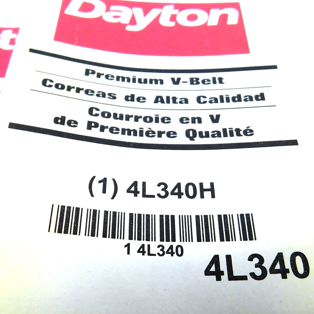 (Lot of 7) NEW Dayton Premium V Belts (3) 4L340, (1) 4L350, And (3) 4L370 Models
