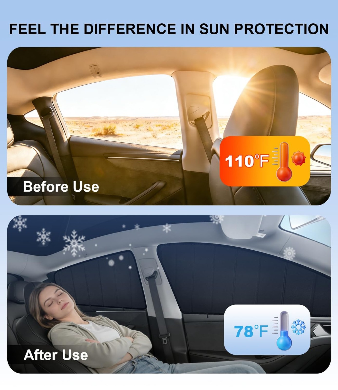 XCBYT Car Side Window Sunshade for 2025 2026 Tesla Model Y Juniper, Custom Fi…