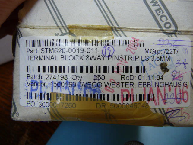 WECO/HARDWARE SPECIALTY 931-SLS/08 Qty of 50 per Lot Pinstrip; 8; 3.5 mm; PBT G