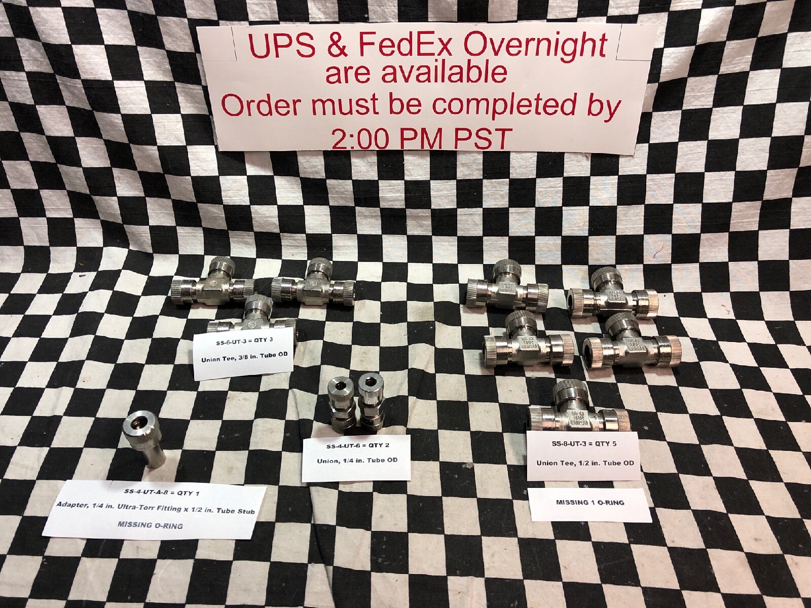 12x NUPRO SS-8-UT-3 & SS-6-UT-3 & SS-6-UT-3 & SS-4-UT-6 & SS-4-UT-A8 #138Q4