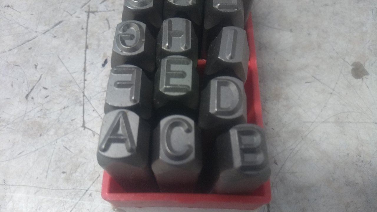 Brand Name 1F105 3-1/8 In Shank L A thru Z Heavy Duty Letter Set