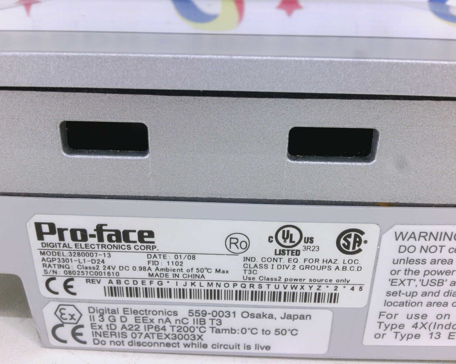 USSP Digital Electronics Pro-Face 3280007-13 AGP3301-L1-D24 Touch Panel Screen