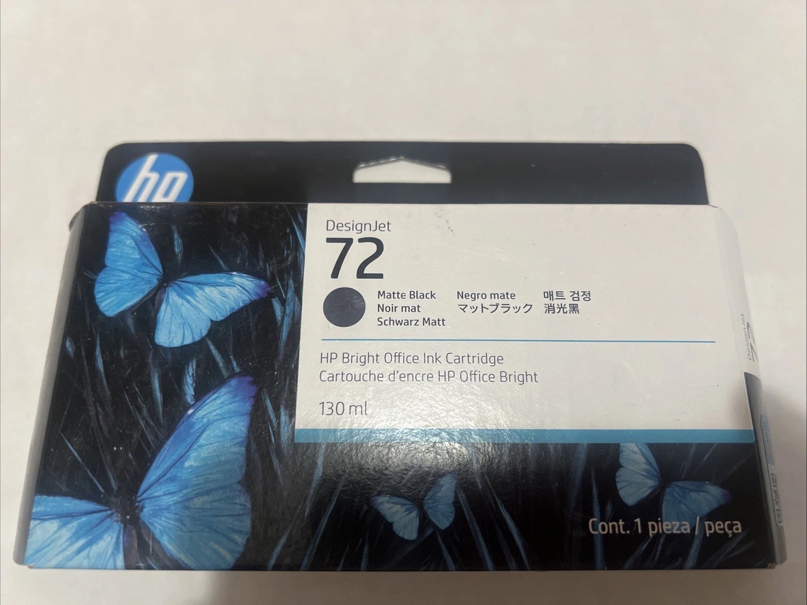 HP DesignJet Bright Office Ink Cartridge Matte Black 72, C9403A Exp Oct 2026