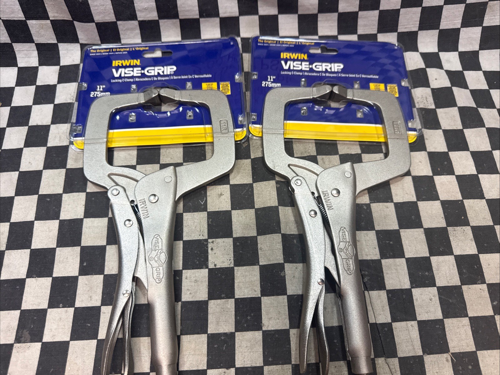 IRWIN Vise Grip 11R 11″ C Clamp Locking Regular Tip Easy Release Pliers (2 PACK)