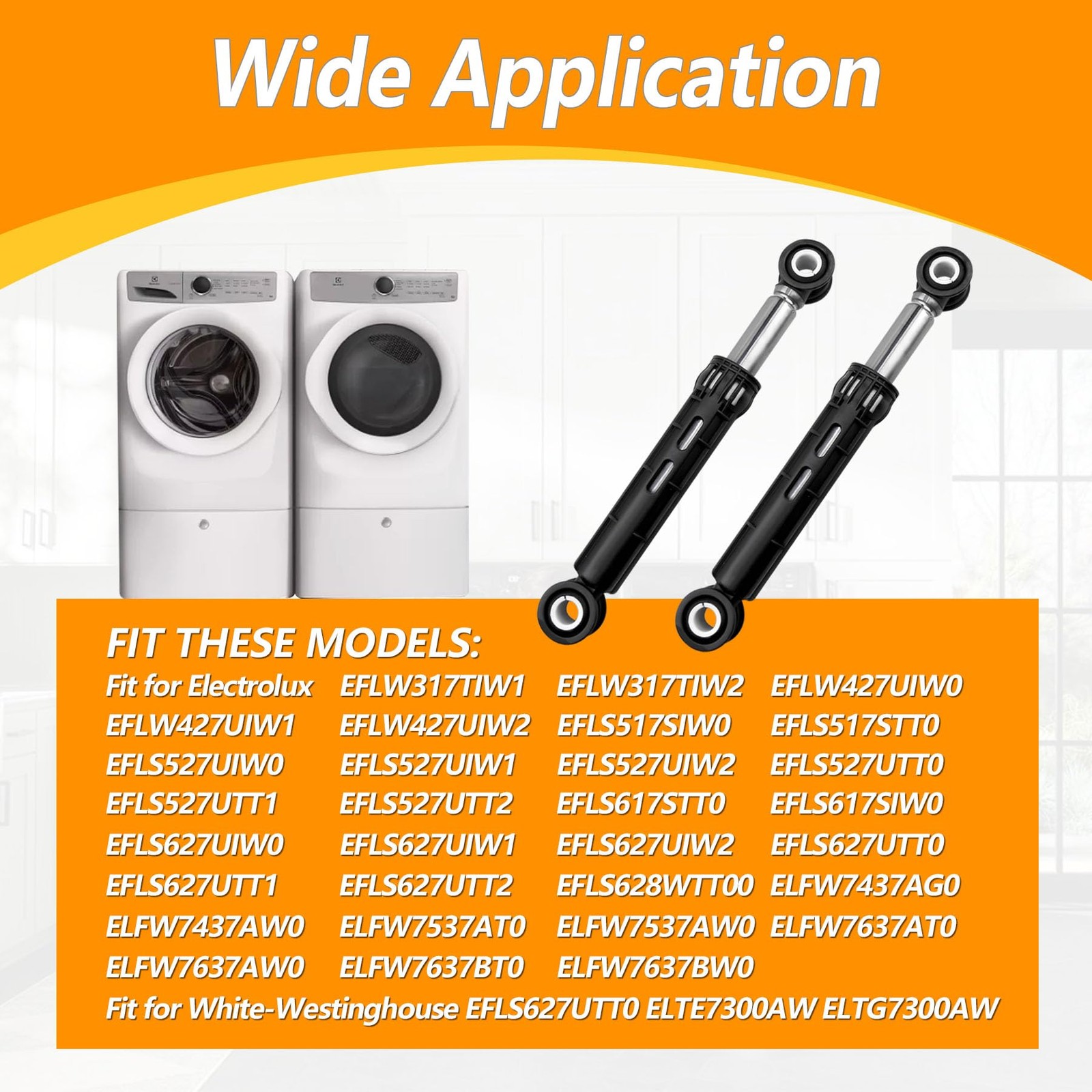 137412601 2 PCS Washer Shock Absorbers Fit for Electrolux WhiteWestinghouse, …