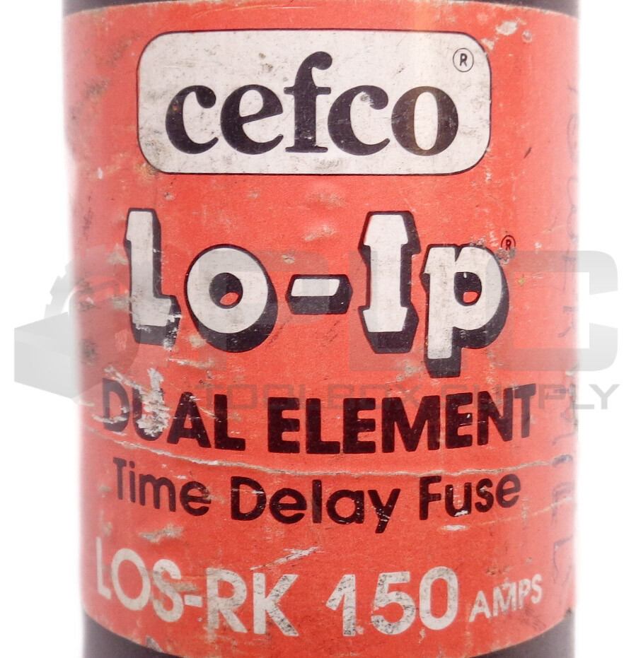 LOT OF 2 CEFCO LOS-RK 150 LO-IP DUAL ELEMENT TIME DELAY FUSES 600V AC