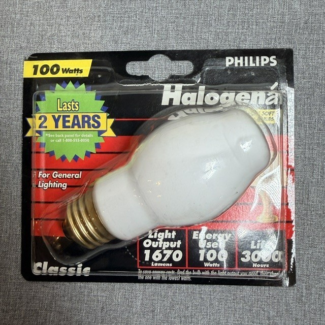 Lot Of 4 Philips BC100BT15/HAL/W 120V 100W Halogen Light Bulb NOS New